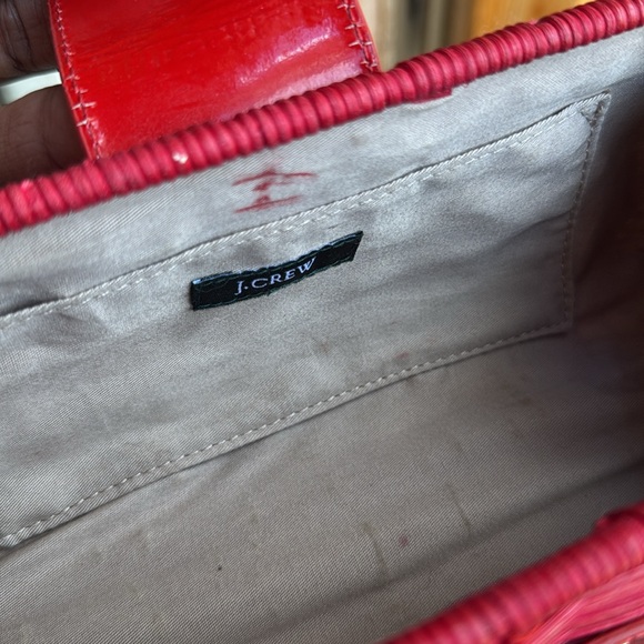 J.Crew Red Straw Clutch W/ Gold Hardware - Picture 12 of 13